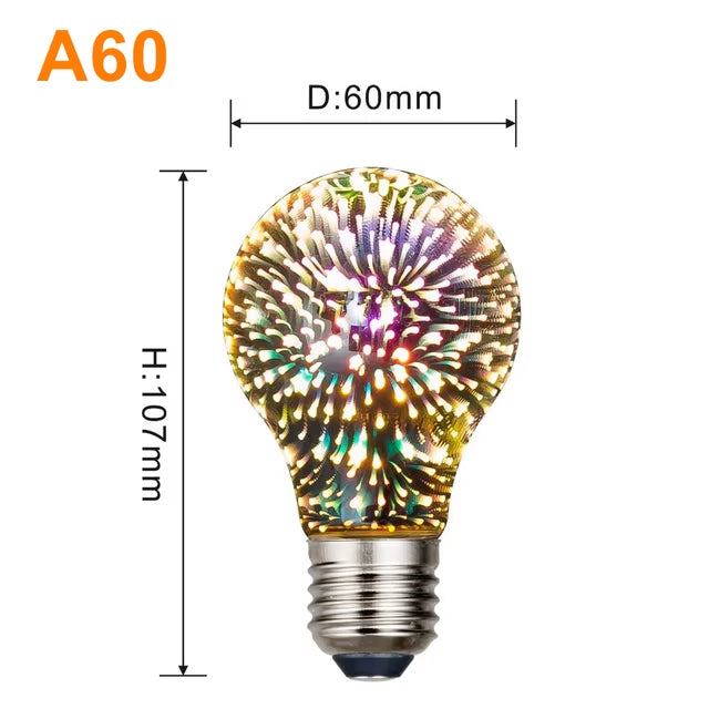 3D Led Colorful fireworks